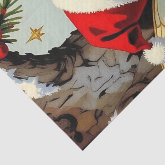 Vintage Elven Fairy Children Christmas 薄葉紙 (詳細)