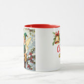 Vintage Elven Fairy Children Christmas Personalize マグカップ (中央)