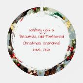 Vintage Elven Fairy Children Christmas Personalize メタルオーナメント (裏面)