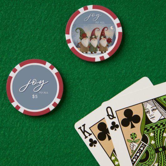 Vintage Elves "Joy To All" Poker Chip ポーカーチップ (ポーカーテーブル (ダブル))