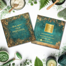 Vintage Emerald Green Gold and Black 