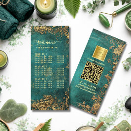 Vintage emerald green gold Price List メニュー