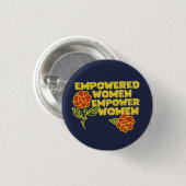 Vintage Empowered Women Empower Women Feminist Art 缶バッジ (正面&裏面)