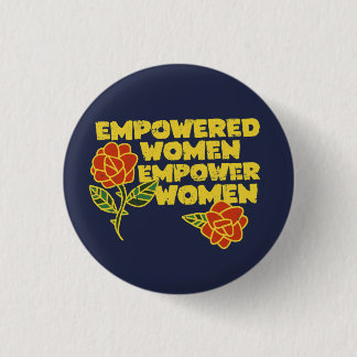 Vintage Empowered Women Empower Women Feminist Art 缶バッジ
