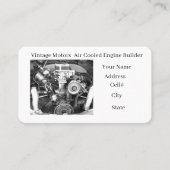 Vintage Engine Builder Business Card 名刺 (正面)