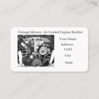 Vintage Engine Builder Business Card 名刺