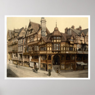 Vintage England, Chester, 19th century Cheshire ポスター