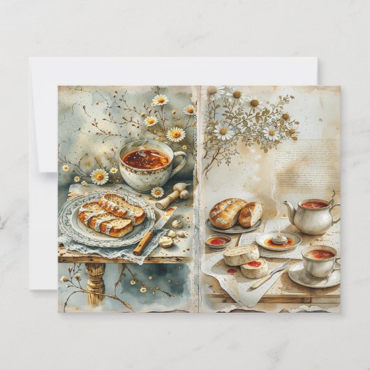 Vintage English Breakfast Scrapbook Paper (正面)