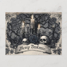 Vintage Engraving of a Gothic Christmas Scene ポストカード