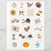 Vintage Ephemera Stamp Stickers (正面)
