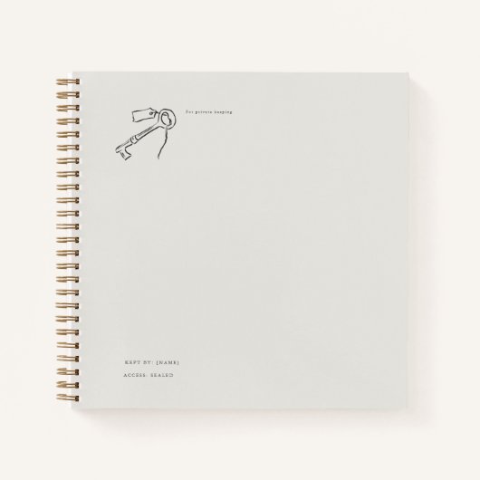 Vintage Epistolary Aesthetic Sealed Key ノートブック (正面)