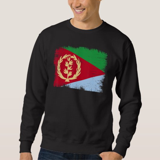 Vintage Eritrea Flag Eritrean Independence Day スウェットシャツ (正面)
