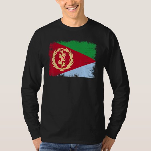 Vintage Eritrea Flag Eritrean Independence Day Tシャツ (正面)
