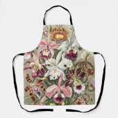 Vintage Ernst Haeckel Orchid Botanical Print エプロン (正面)