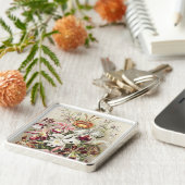 Vintage Ernst Haeckel Orchid Botanical Print キーホルダー (側面)