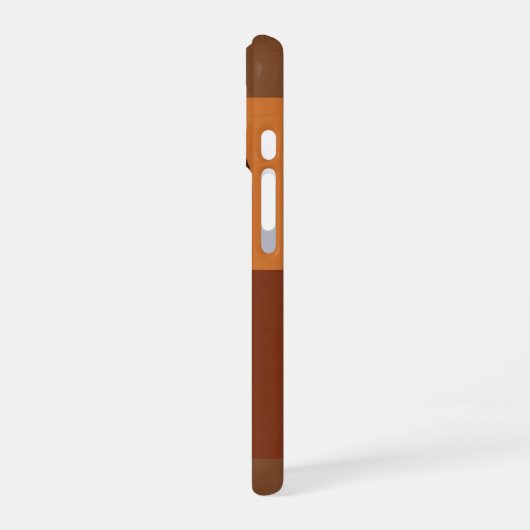 Vintage Espresso Bean Pattern iPhone 16ケース (左側面)