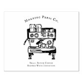 Vintage Espresso Machine Coffee Branding ラバースタンプ (インプリント)