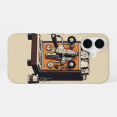 Vintage Espresso Machine iPhone 16ケース (裏面横)