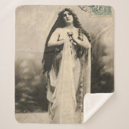 Vintage Ethereal Goddess Postcard シェルパブランケット
