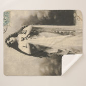 Vintage Ethereal Goddess Postcard シェルパブランケット (正面(横))