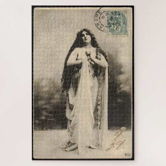 Vintage Ethereal Goddess Postcard ジグソーパズル (縦)