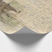 Vintage European River Scene - Handwritten Script ラッピングペーパー (角)