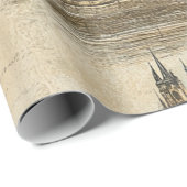 Vintage European River Scene - Handwritten Script ラッピングペーパー (ロールコーナー)