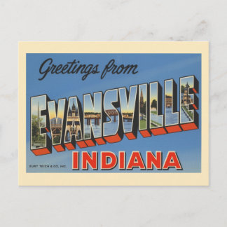 Vintage Evansville Indiana ポストカード