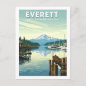 Vintage Everett Washington ポストカード (正面)
