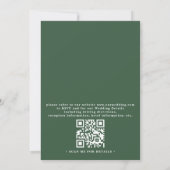 Vintage Evergreen Faith Green QR Code Wedding 招待状 (裏面)