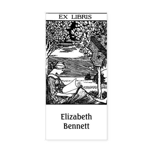 Vintage Ex Libris  Bookplate ラバースタンプ (インプリント)