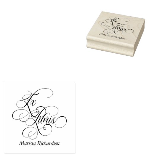 Vintage Ex Libris Personalized ラバースタンプ (押印)