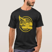 Vintage Excavator Construction vehicles Tシャツ (正面)