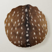 Vintage Exotic Axis Deer Hide Print ラウンドクッション (裏面)