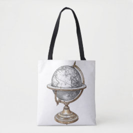 Vintage Explorer Antique Globe Graphic Tote Bag トートバッグ