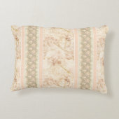 Vintage Faded Damask Floral Script  アクセントクッション (裏面)