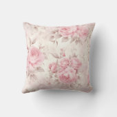 Vintage Faded Pink Roses クッション (裏面)