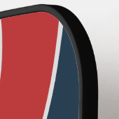 Vintage Faded Rainbow Circle Stripe with Name ピックルボールラケット (左詳細)