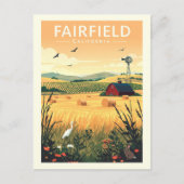 Vintage Fairfield California ポストカード (正面)
