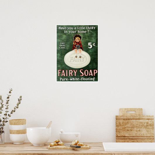 Vintage Fairy Soap Advertisement ポスター (キッチン)