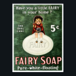 Vintage Fairy Soap Advertisement ポスター<br><div class="desc">A vintage advertisement for Fairy Soap.</div>