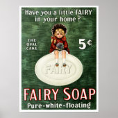 Vintage Fairy Soap Advertisement ポスター (正面)