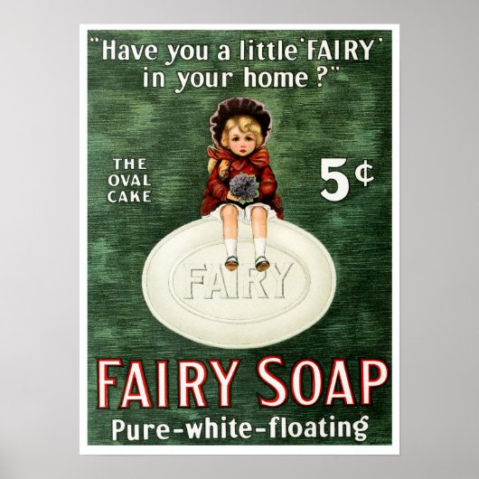 Vintage Fairy Soap Advertisement ポスター (正面)