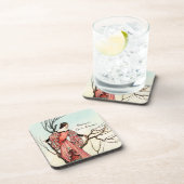 Vintage Fairy Tale Princess Whimsical Storybook コースター (右側)
