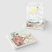 Vintage Fairy Tale Princess Whimsical Storybook ストーンコースター (横)