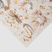 Vintage Fall Autumn Cozy Library Decoupage 薄葉紙 (詳細)