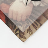 Vintage Fall Fairy with Autumn leaves フリースブランケット (角)