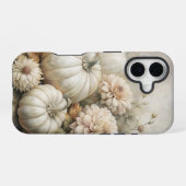 VINTAGE FALL PUMPKIN SCENE WITH FLOWERS iPhone 16ケース (裏面横)