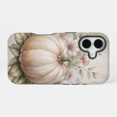 VINTAGE FALL PUMPKIN SCENE WITH FLOWERS iPhone 16ケース (裏面横)