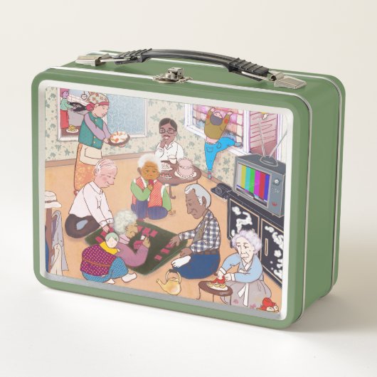 Vintage Family Art Lunch Box メタルランチボックス (正面)